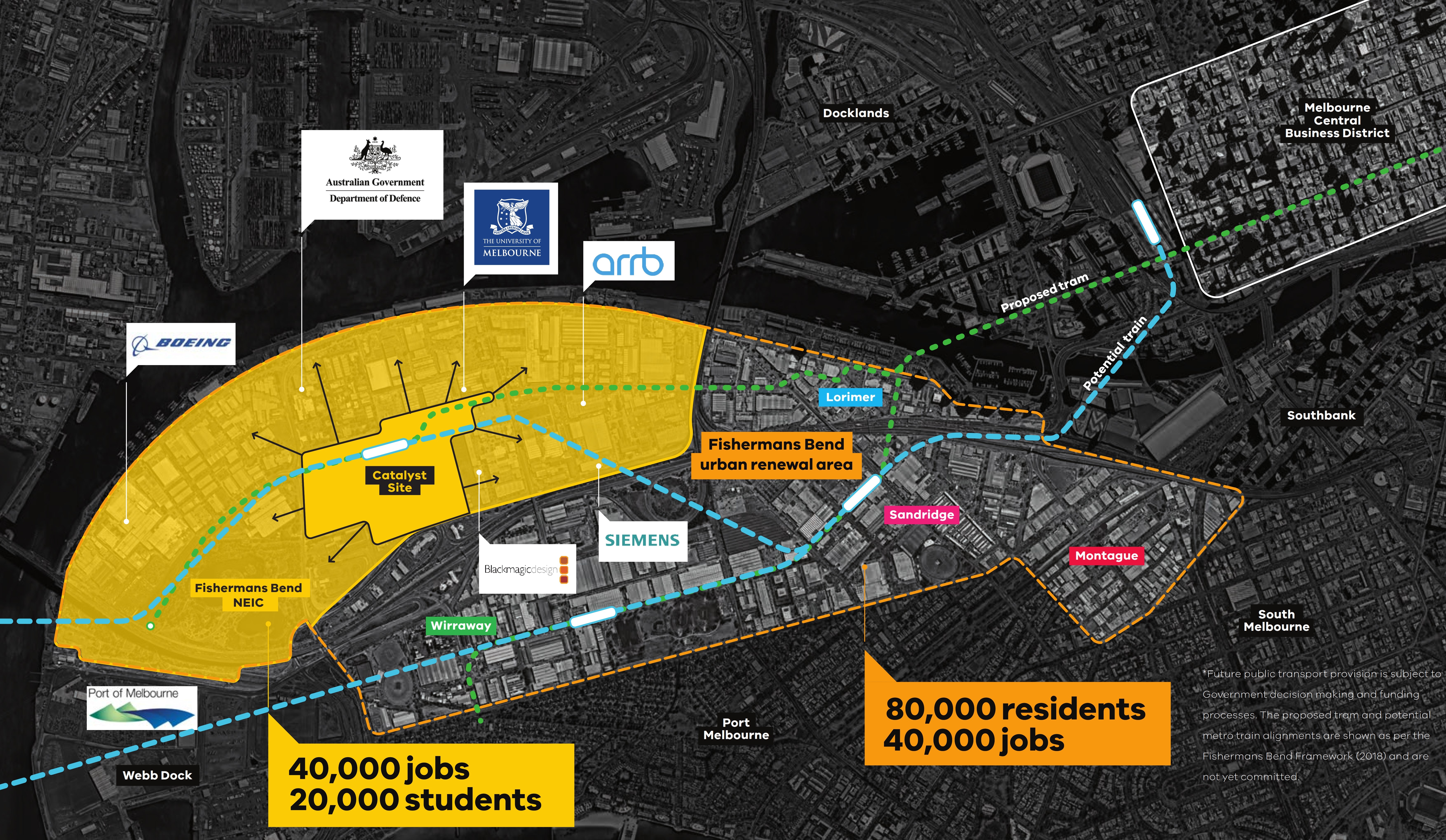 Image of map of Fishermans Bend Advancing Manufacturing Precinct